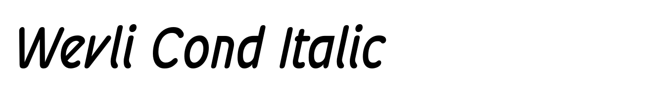 Wevli Cond Italic